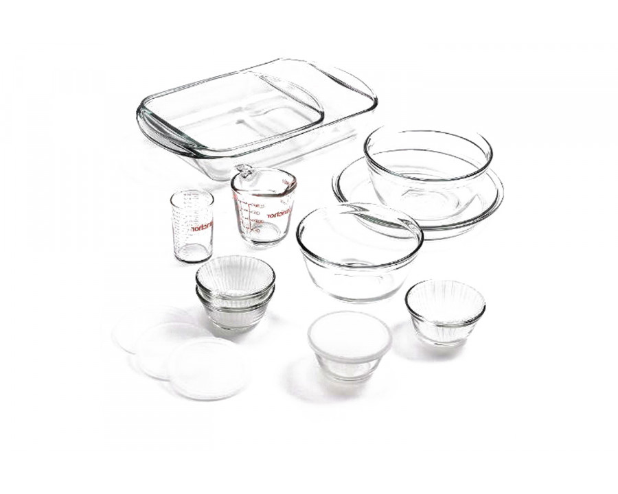 FaFurn - 15-Piece Glass Bakeware Set with Food Storage Bowls and Lids