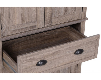 FaFurn - Farmhouse 6Ft Kitchen/Bathroom Storage Pantry Drawer Cabinet Wood Grain