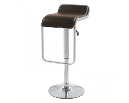 FaFurn - Modern Adjustable Barstool with Faux Leather Swivel Seat