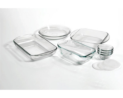 FaFurn - 10-Piece Glass Bakeware Food Storage Set with 3 Clear Plastic Lids