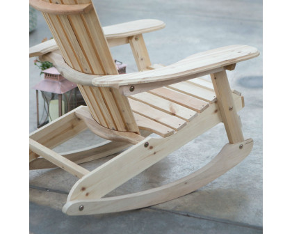 FaFurn - Adirondack Rocking Chair in Natural, Wood