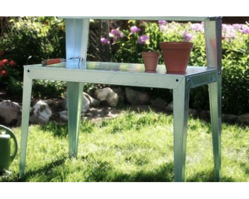 FaFurn - Galvanized Steel Potting Bench Garden Workstation Rack Table