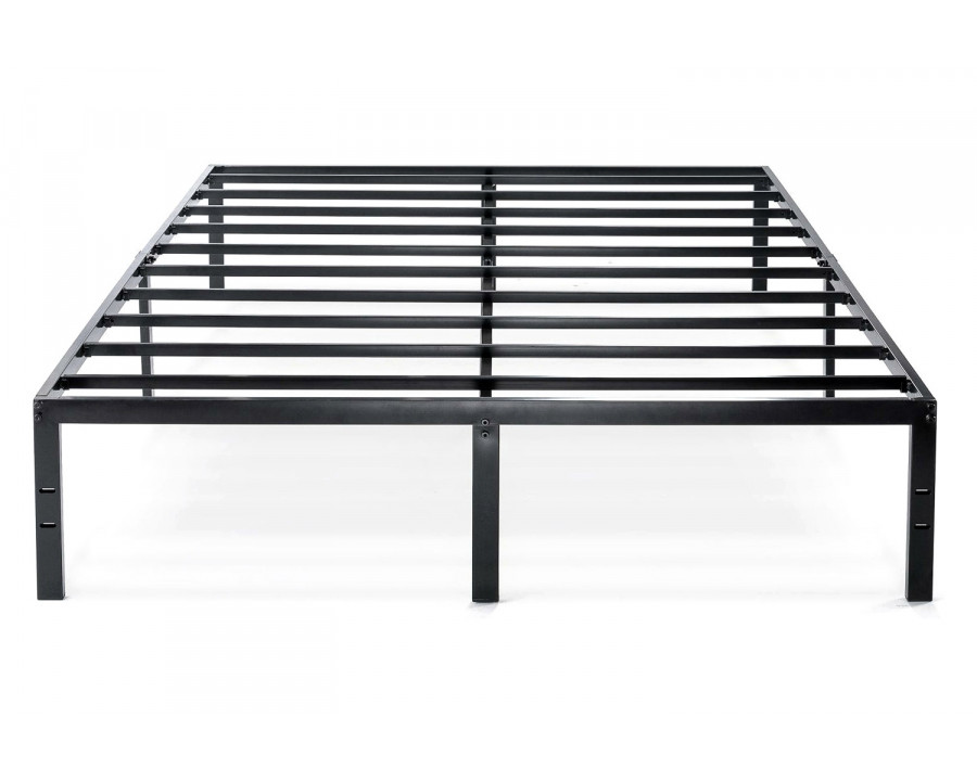 FaFurn Metal Platform Bed Frame with Headboard Attachment Slots - Queen Size