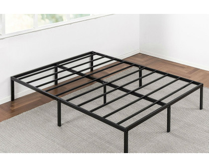 FaFurn Metal Platform Bed Frame with Headboard Attachment Slots - Queen Size