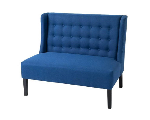 FaFurn Scandinavian 2 Seater Loveseat - Blue, Linen