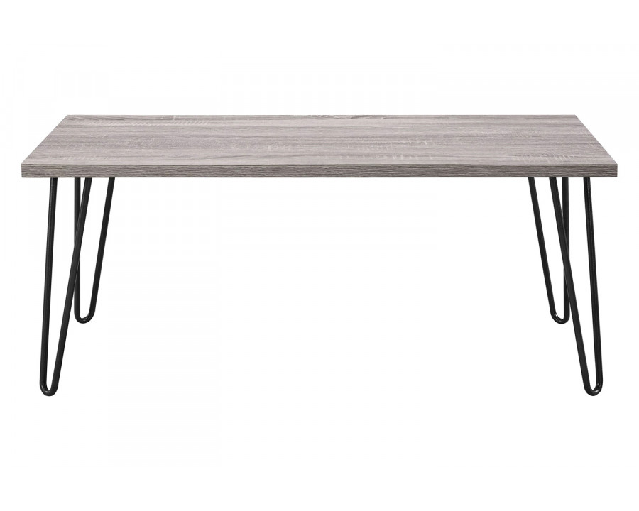 FaFurn - Modern Classic Vintage Style Coffee Table with Wood Top and Metal Legs