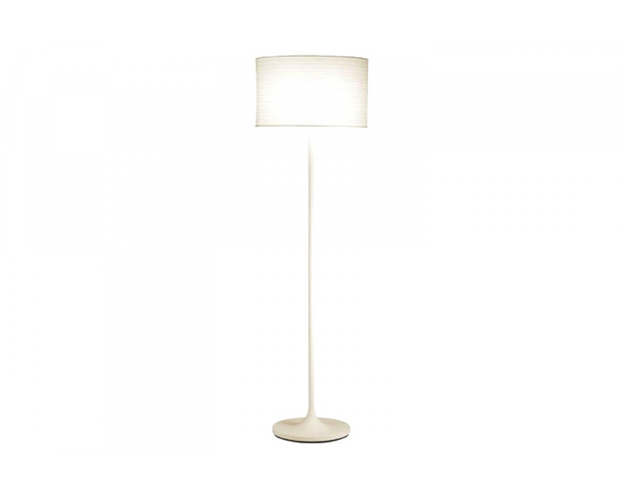 FaFurn - Modern Floor Lamp with White Paper Drum Shade