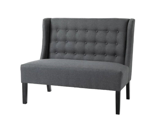 FaFurn Scandinavian 2 Seater Loveseat - Gray, Linen