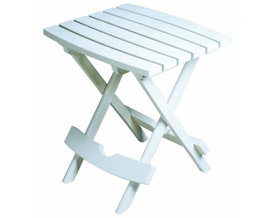 FaFurn Folding Outdoor Side Table - White, Wood