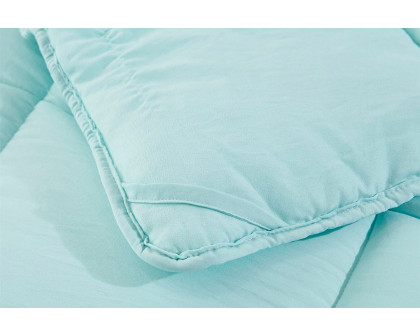 FaFurn 3 Piece Microfiber Reversible Comforter Set - Aqua, King Size