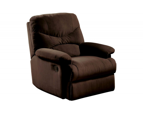 FaFurn - Comfortable Recliner Chair in Chocolate Brown Microfiber Upholstery