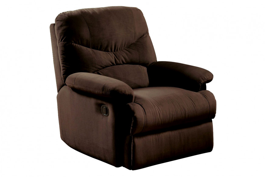 FaFurn™ - Comfortable Recliner Chair in Chocolate Brown Microfiber Upholstery