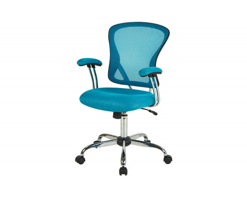 FaFurn - Blue High Back Mesh Office Chair with Padded Armrest