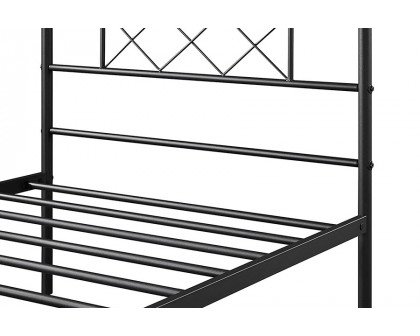 FaFurn™ Traditional Powder Coated Slatted Metal Platform Bed - Twin Size