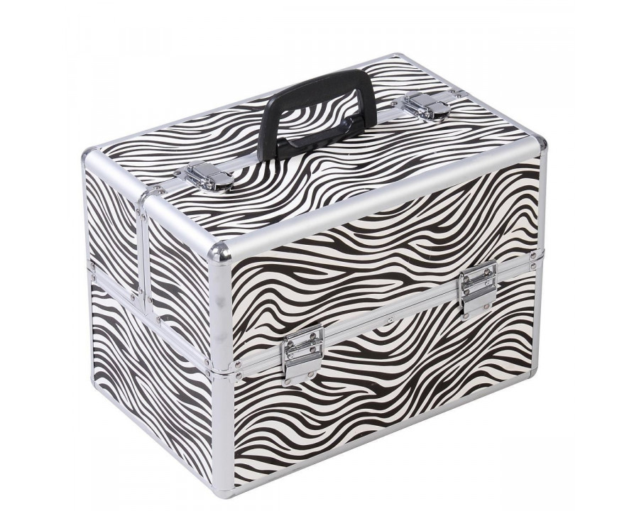 FaFurn - Jewelry Box Makeup Storage Case Organizer in Zebra