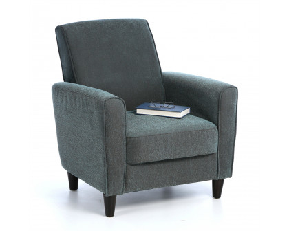 FaFurn Modern Armchair with Espresso Wood Legs - Blue