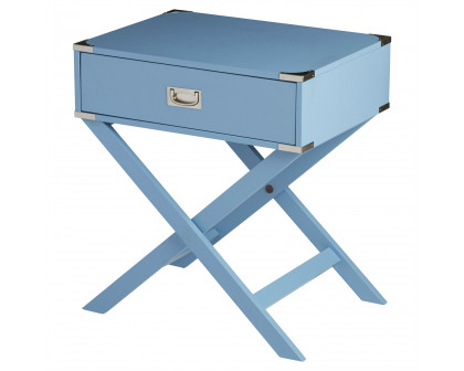 FaFurn - Modern 1-Drawer Nightstand in Blue