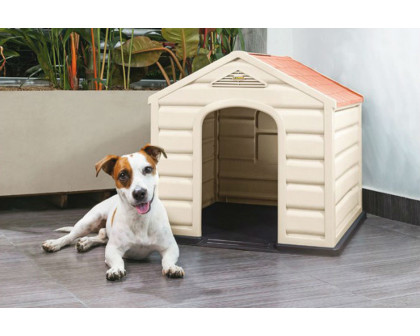 FaFurn - Sturdy Outdoor Waterproof Polypropylene Dog House For Small Dogs