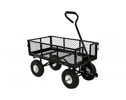 FaFurn - Heavy Duty Steel Garden Utility Cart Wagon with Removable Sides