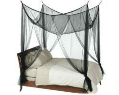 FaFurn - Canopy Bed Mesh Netting Net in Black