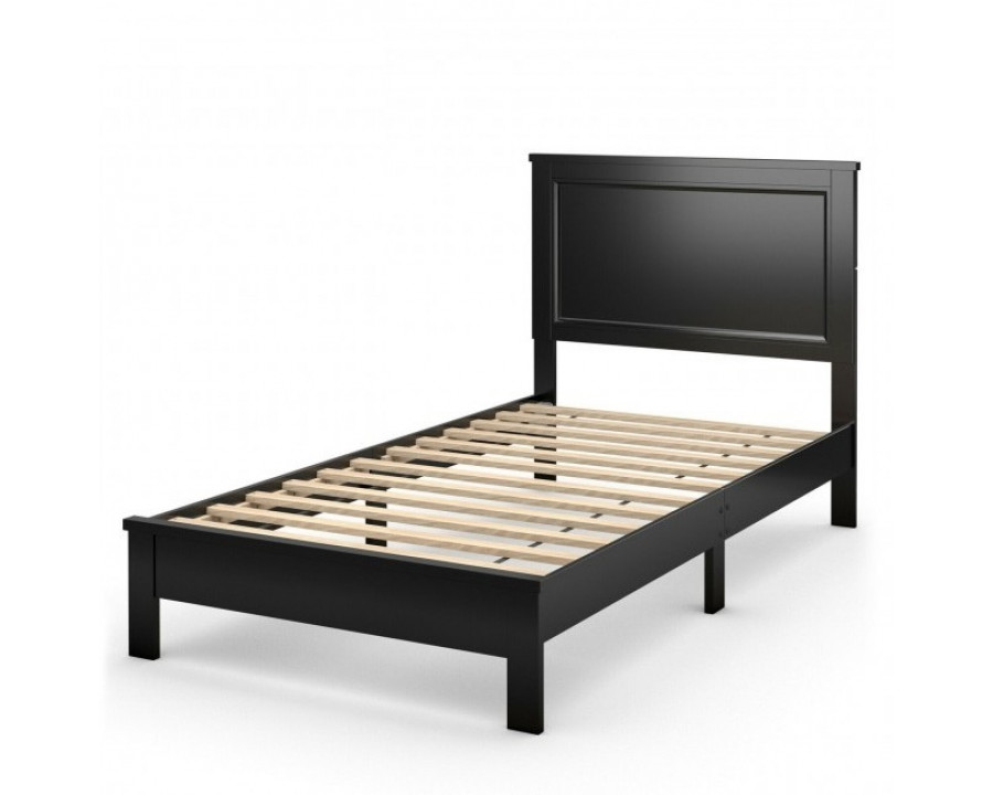 FaFurn - Twin Size Platform Bed Frame in Black, Wood