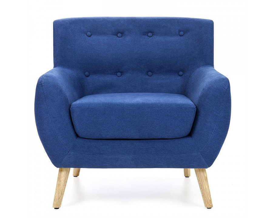 FaFurn - Modern Armchair with Mid-Century Classic Style Wood Legs