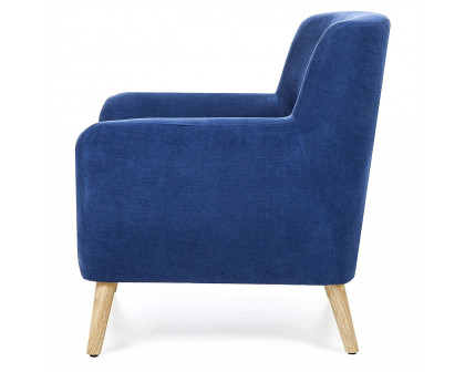 FaFurn Modern Armchair with Mid-Century Classic Style Wood Legs - Blue