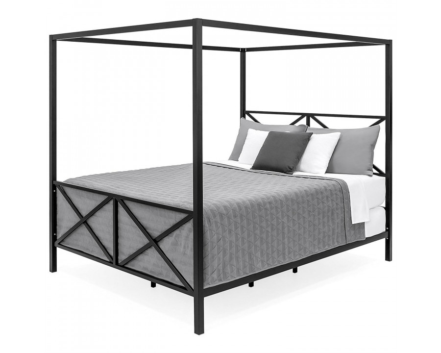 FaFurn - Modern Industrial Canopy Bed Frame