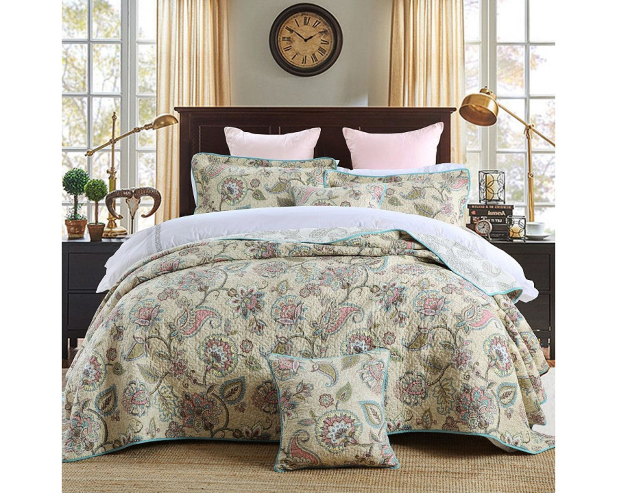 FaFurn - 3-Piece Queen Size Quilt Set in Cotton