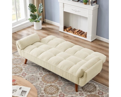 FaFurn™ Modern Sofa-Bed - Beige, Linen/Polyester