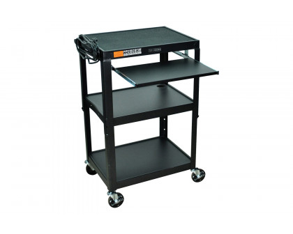 FaFurn - Mobile Stand Up Computer Desk Workstation Cart