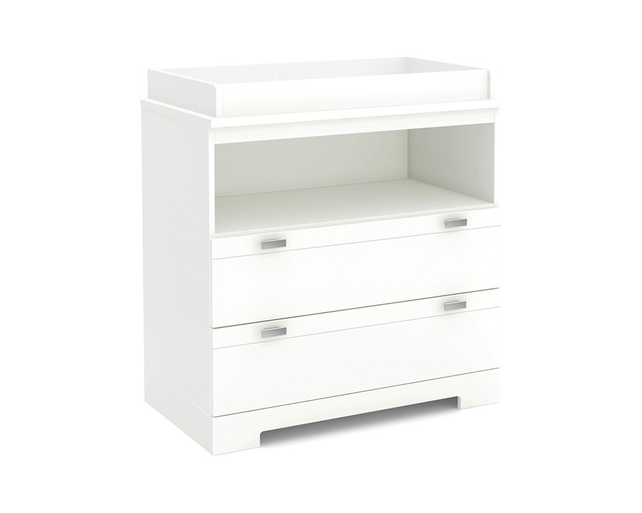 FaFurn - Modern Nursery 2 Drawer Storage Baby Changing Table in White