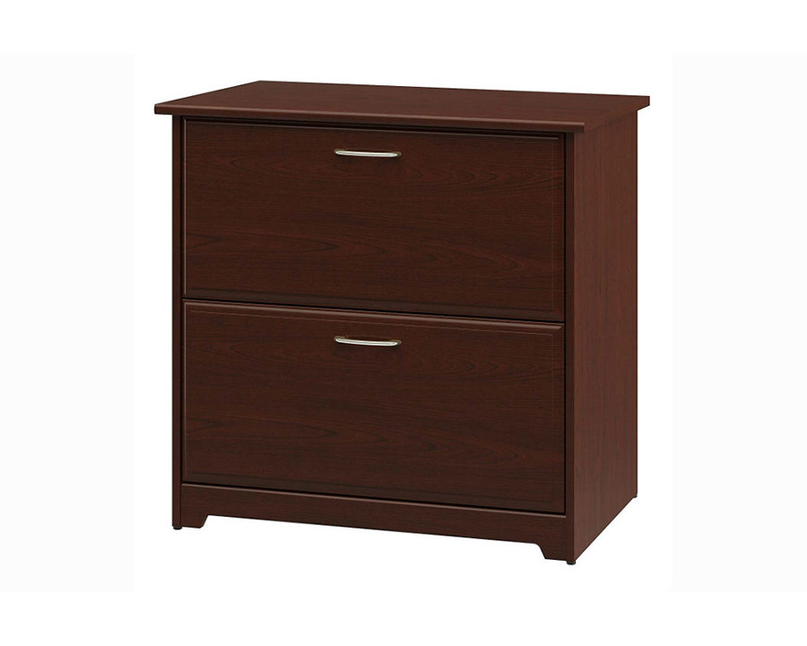 FaFurn - 2-Drawer Lateral File Cabinet in Cherry Wood Finish