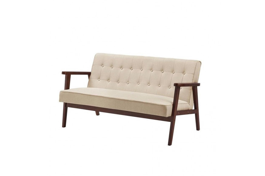 FaFurn™ Modern Loveseat with Seat/Back Cushion - Beige