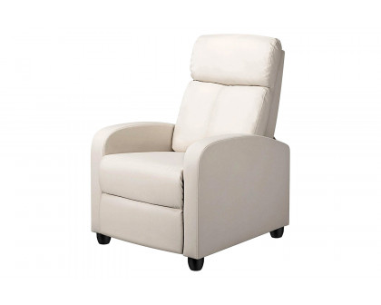 FaFurn - High-Density Faux Leather Push Back Recliner Chair