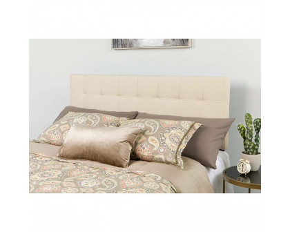 FaFurn - Full Size Headboard in Beige Taupe, Fabric