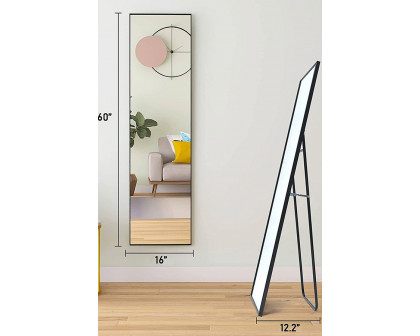 FaFurn - Modern Full Length Floor Mirror with Stand Or Wall Mount