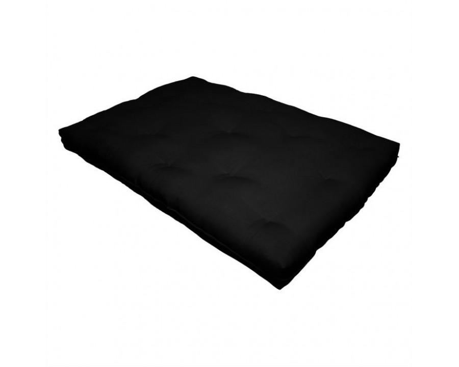 FaFurn - Full Size Thick Mattress in Black, Cotton/Poly Futon