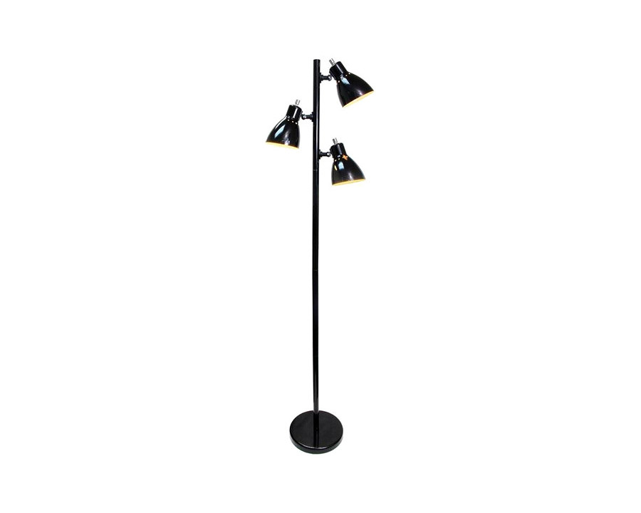 FaFurn - 64-Inch Black 3-Light Tree Lamp Spotlight Floor Lamp