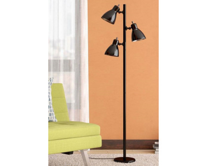 FaFurn - 64-Inch Black 3-Light Tree Lamp Spotlight Floor Lamp