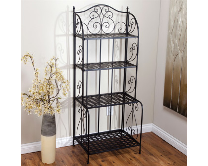 FaFurn - Bakers Rack with 4 Shelves in Metal