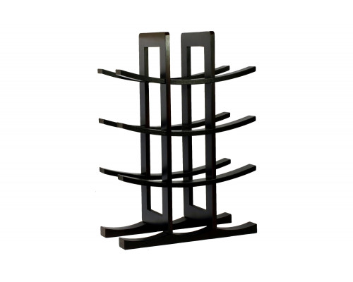 FaFurn 12-Bottle Wine Rack Bamboo - Dark Espresso