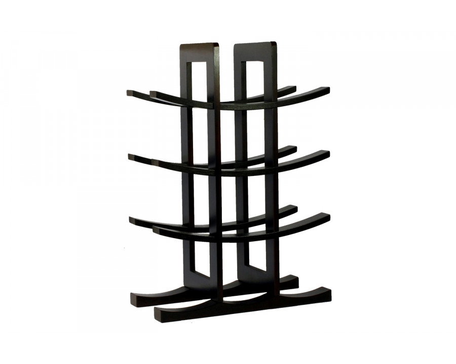 FaFurn 12-Bottle Wine Rack Bamboo - Dark Espresso