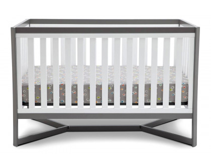 FaFurn - Modern Contemporary White/Gray Convertible Crib