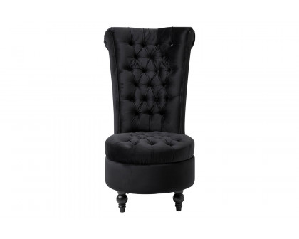 FaFurn - Tufted High Back Plush Velvet Upholstered Accent Low Profile Chair