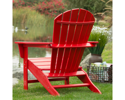 FaFurn - Adirondack Chair in Red, Heavy Duty Resin