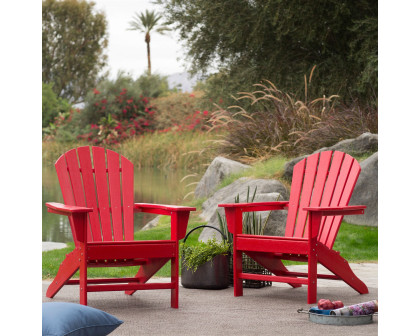 FaFurn - Adirondack Chair in Red, Heavy Duty Resin