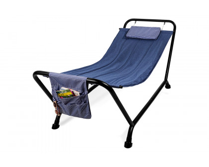 FaFurn - Waterproof Patio Hammock with Stand Pillow Storage Pockets