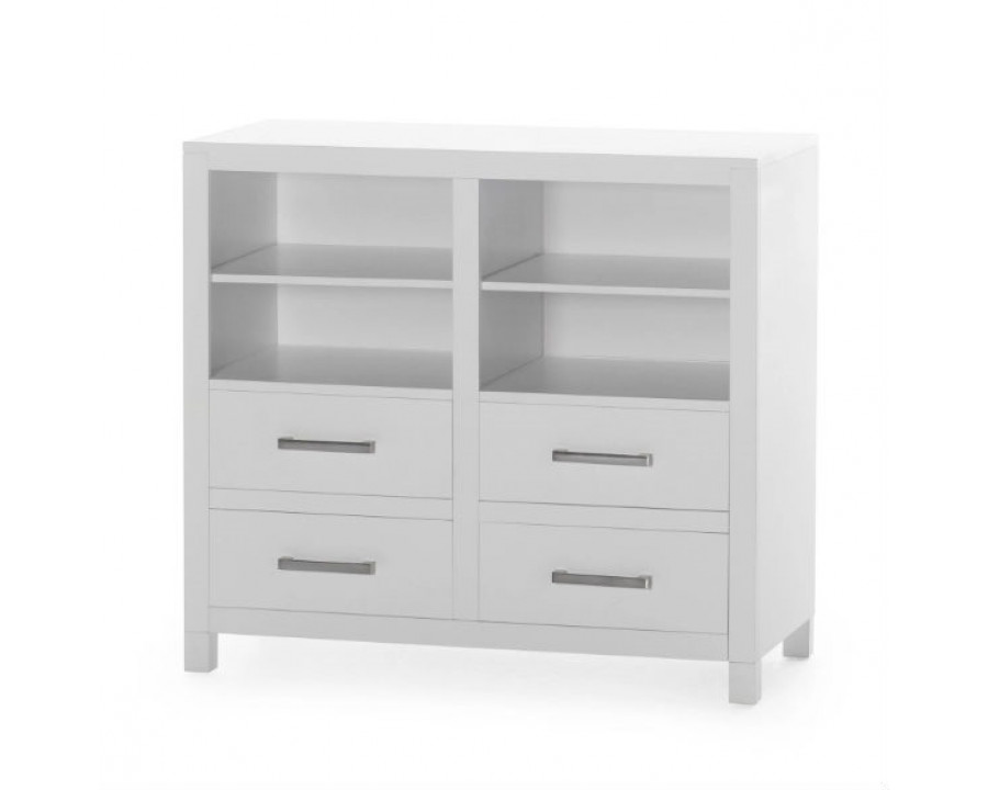 FaFurn - Modern Cabinet with Open Shelves in White, Wood