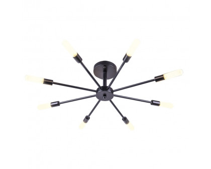 FaFurn - 8 Light Chandelier in Black